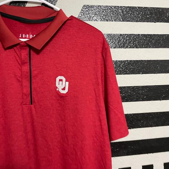 Nike Jordan Oklahoma Sooners Men's Red Polo Shirt - Size L - Picture 4 of 10